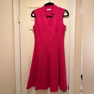 Calvin Klein Vibrant Pink Midi Dress